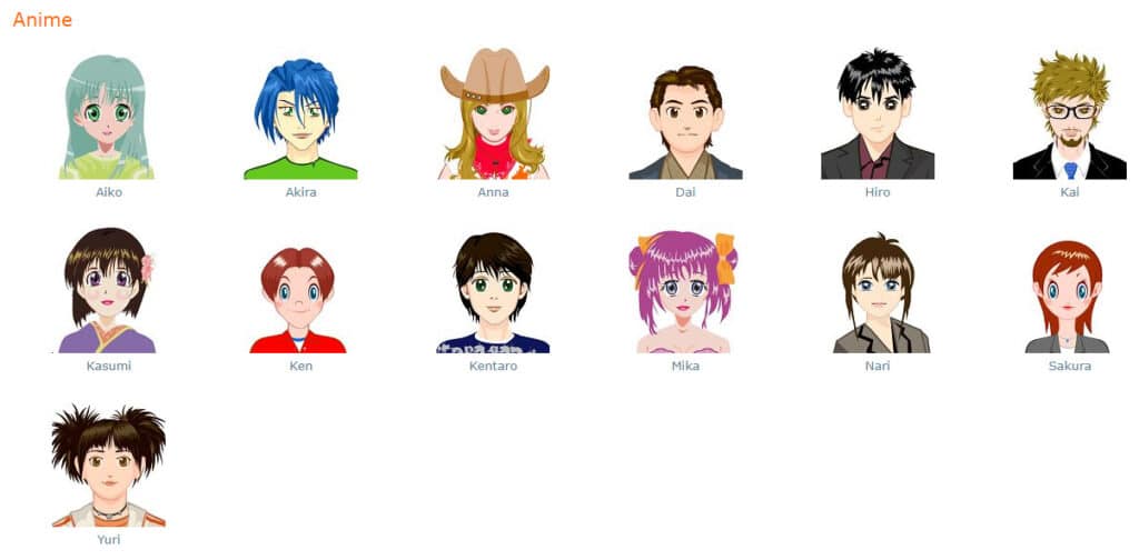 Avatars Anime