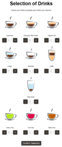 Trdlokafe: Selection of Drinks